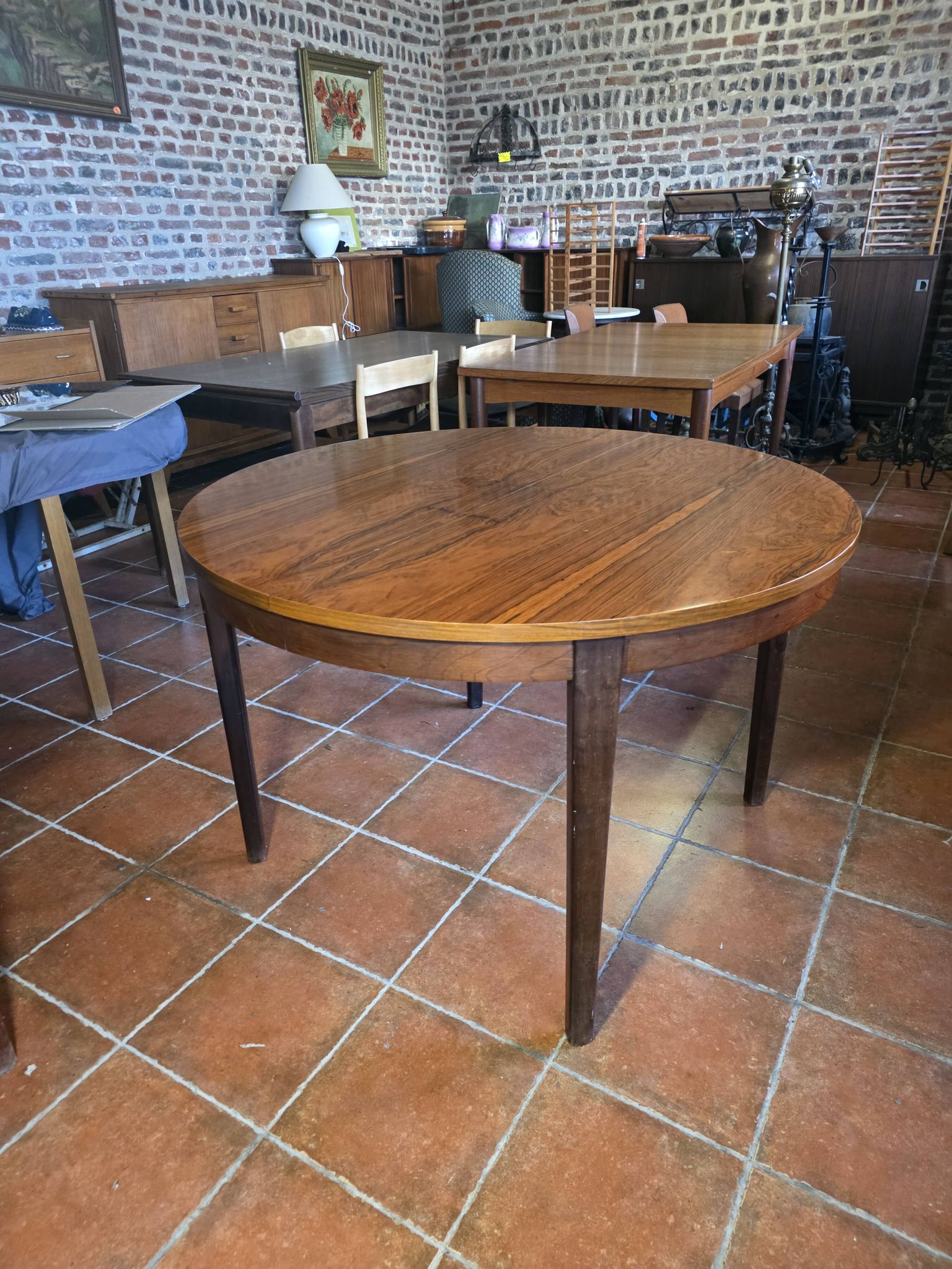 Table scandinave extensible en palissandre des années 60