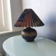 Lampe en céramique avec abat-jour 80s