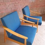 Pair of scandinavian armchairs 1970