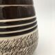 Lucien Brisdoux Enamelled sandstone covered pot with incised decoration, signed and numbered - 1940s-1950s