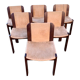 Series of 6 70s Scandinavian style chairs