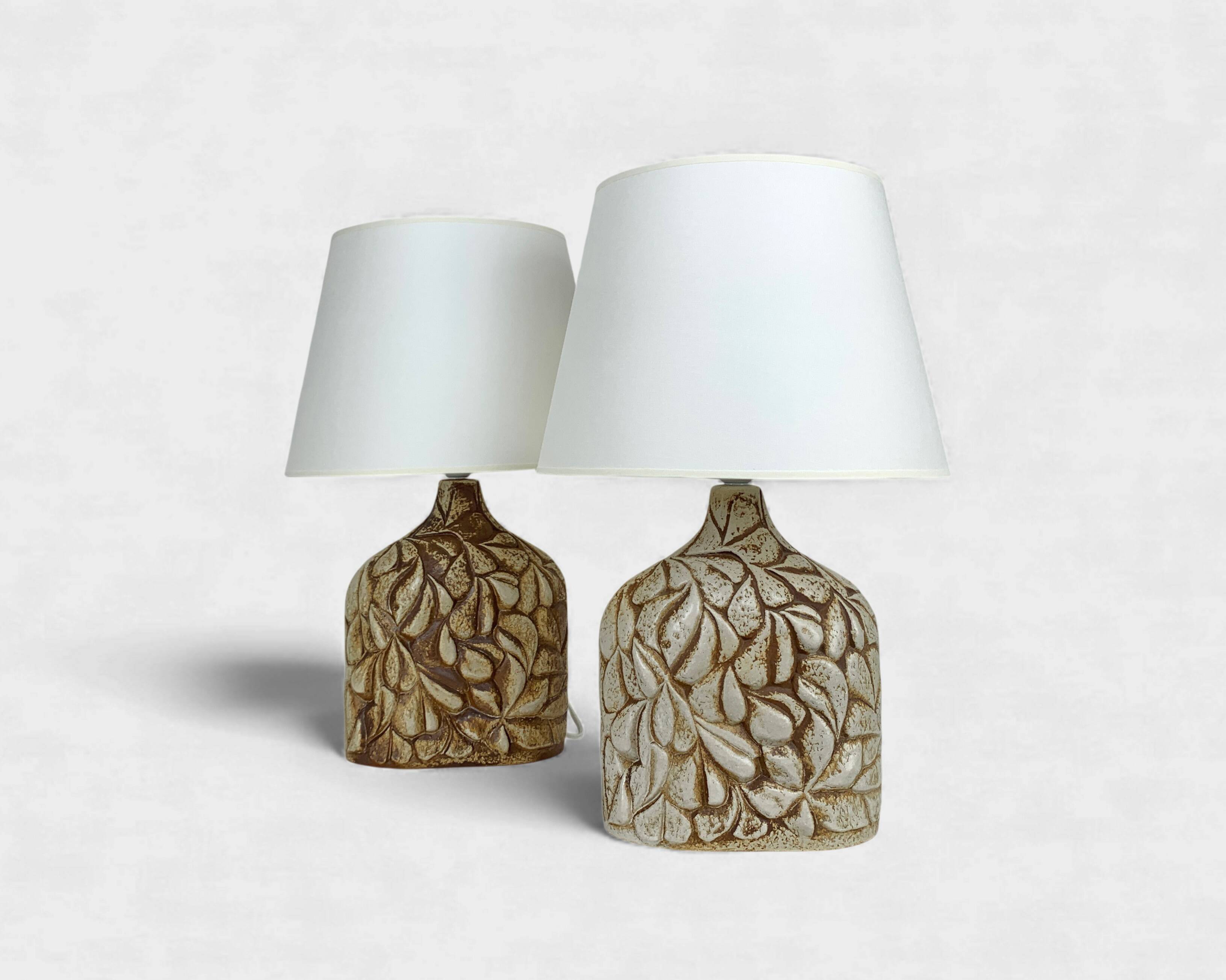 Pair of large Soholm ceramic lamps by Haico Nitzsche, Denmark