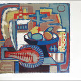 Mid-century Modern German lithograph