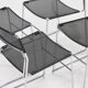 Set of 4 "Sultana" stacking dining chairs by Arrben Italy, 1980s