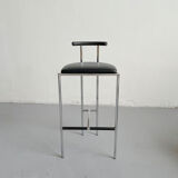 Italian Postmodern Black Tokyo Stool by Rodney Kinsman for Bieffeplast, 1985