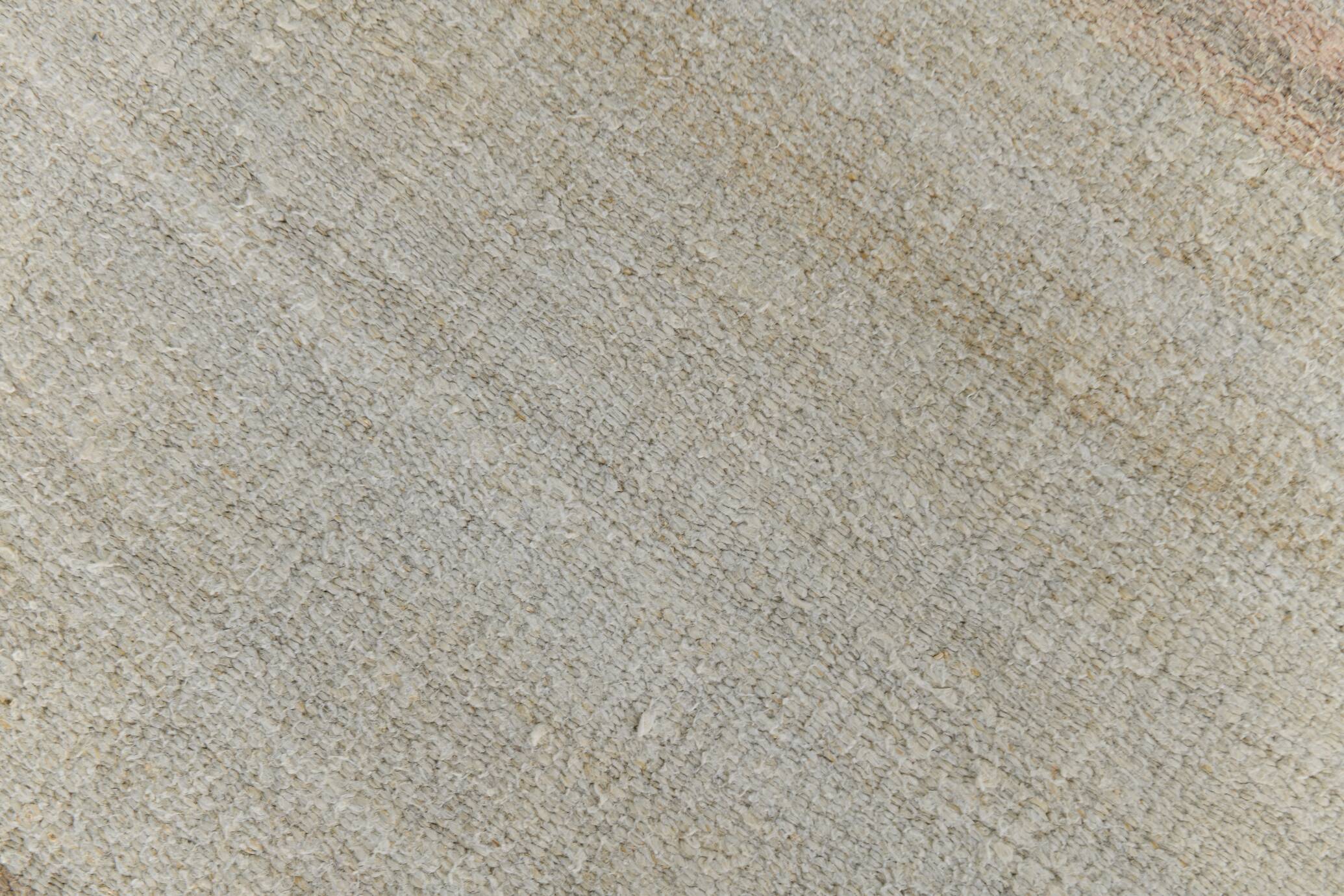 Beige & Black Striped Vintage Kilim Rug, 170x256 Cm