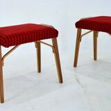 1960s Ludvik Volak beech stools by Drevopodnik Holesov, Czechoslovakia