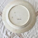 Grande assiette creuse plat de service ancien terre de fer Petrus Regout Meibloem