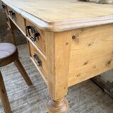 Blonde walnut desk and pine top 1900