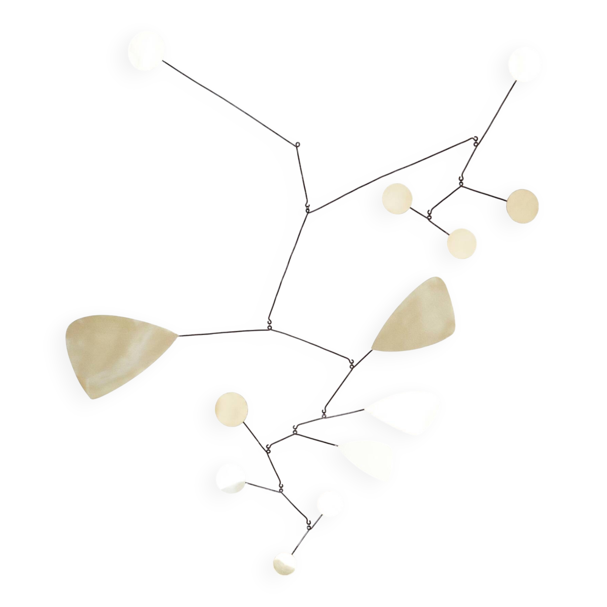 Very large mobile brass sculpture