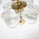Lustre en laiton & fleurs Simon & Schelle.