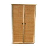 Two-door rattan wardrobe by Dal Vera