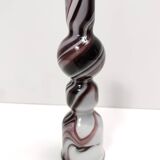 Purple and White Murano Glass Vase “Wave” by Carlo Moretti, Italy