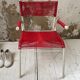 Vintage red scoubidou children's chair