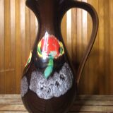 Ancien pichet poet laval « brigitte »céramique peinte vintage