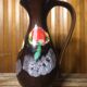 Old poet laval pitcher “brigitte” vintage painted ceramic
