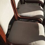 5 contemporary design chairs in curly wool