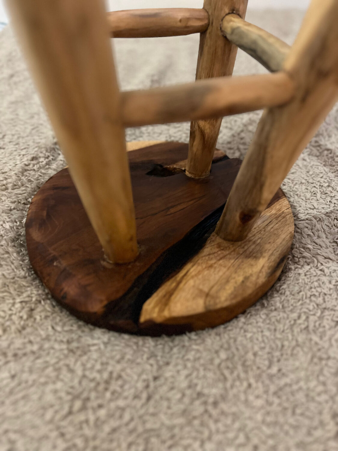 4-legged wooden stool