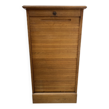 Solid oak curtain filing cabinet 20th century office furniture