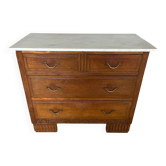 Commode art déco plateau marbre