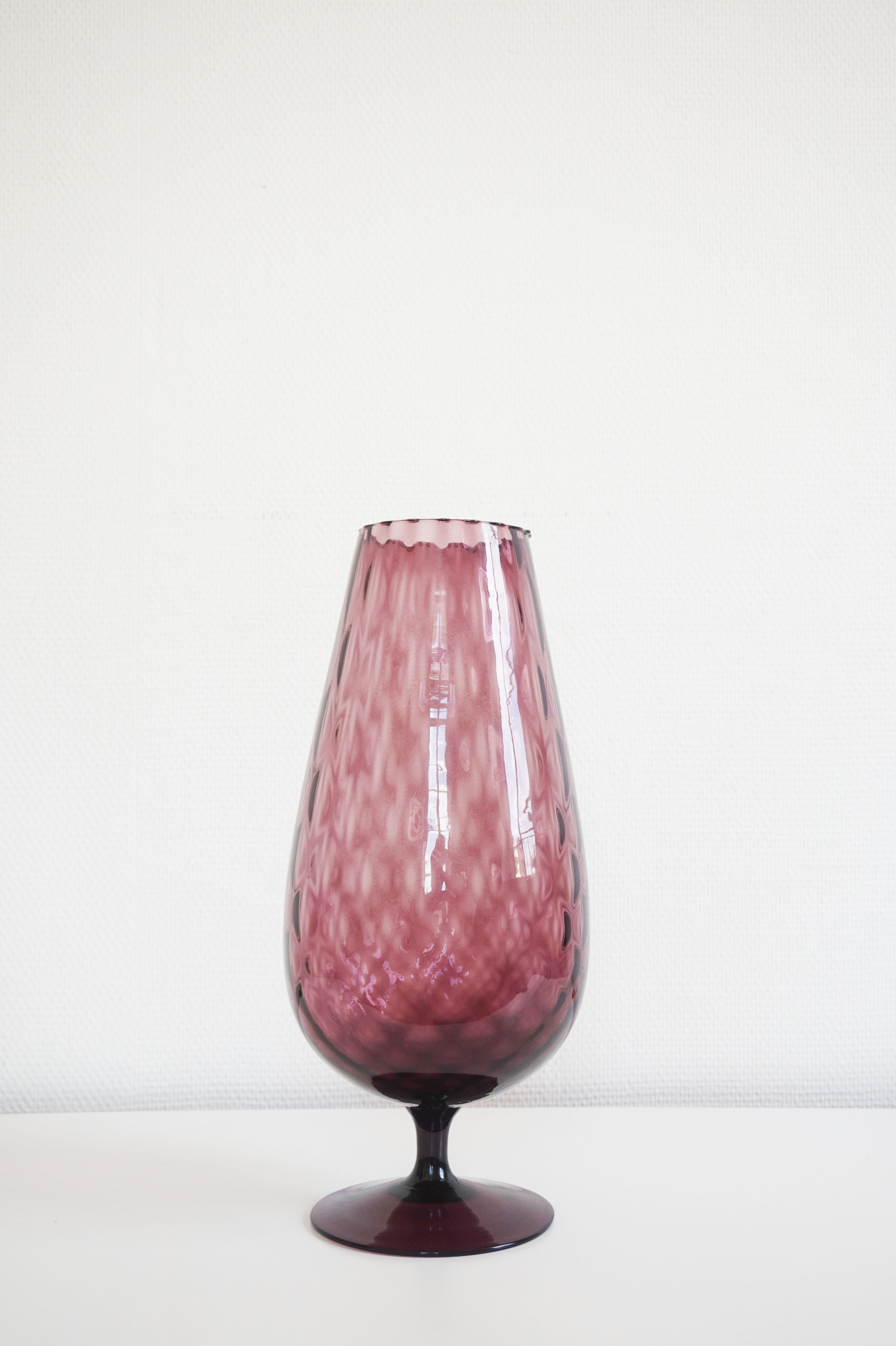 Italian vase Empoli purple 1950