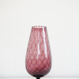 Italian vase Empoli purple 1950