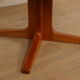 Vintage round dining table | extendable | teak | 120 cm - 220 cm