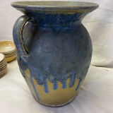 Vase en grès bleu flamme