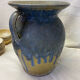 Vase en grès bleu flamme