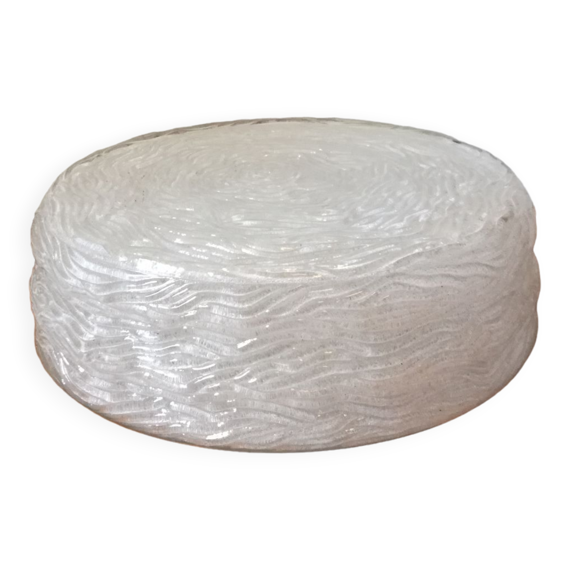 Large 2-light ceiling light with cut glass