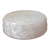 Large 2-light ceiling light with cut glass