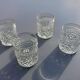 Set of 4 vintage glasses from the 60s-70s in moulded glass.