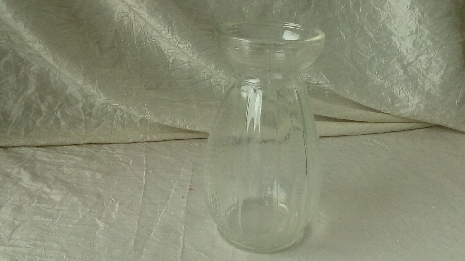 Glass hyacinth vase molded art deco era