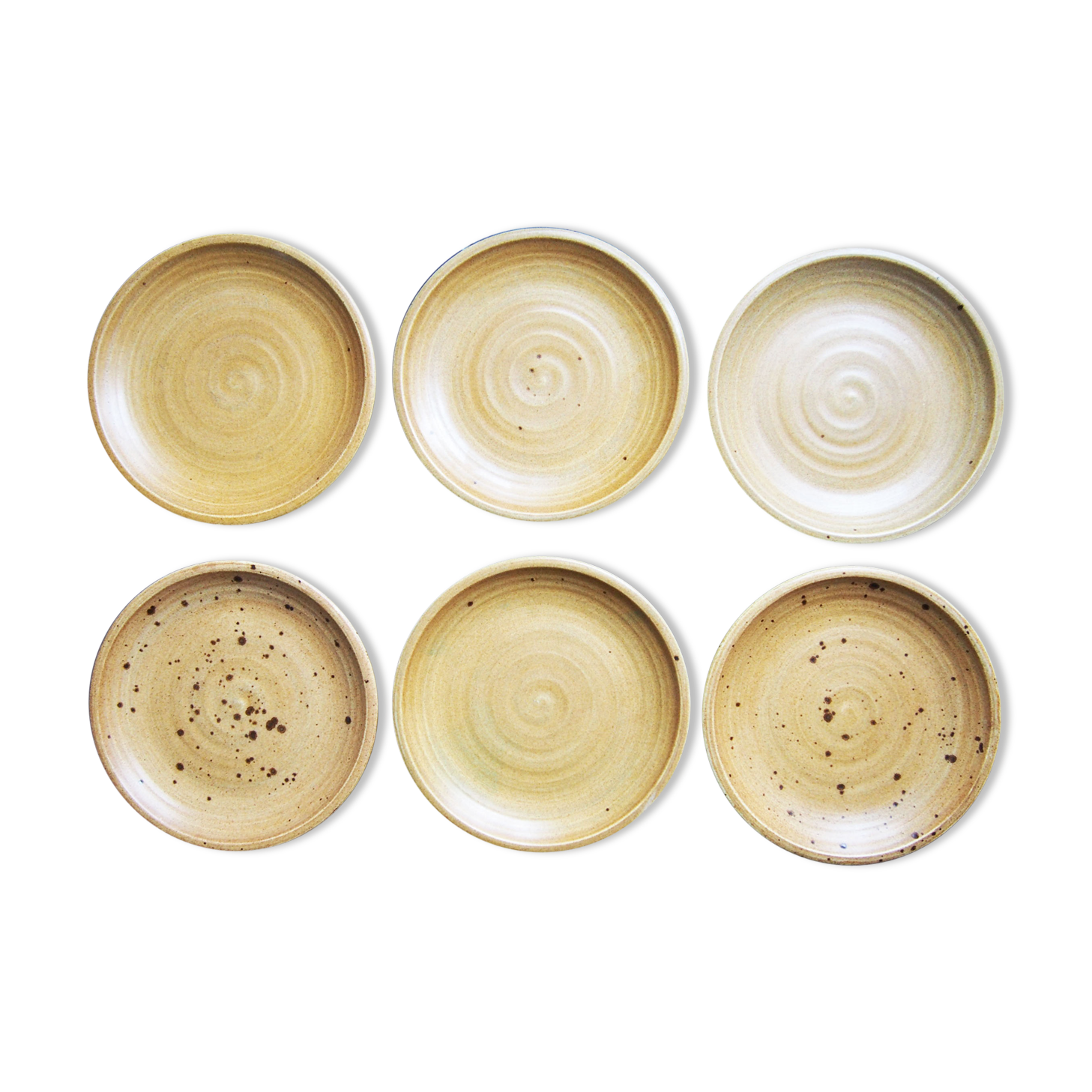 6 plates dessert in sandstone