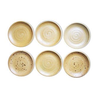 6 plates dessert in sandstone