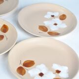 Assiettes plates fleurs Moulin des loups