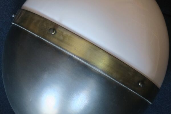 Grande suspension Hicks en bronze et boule de verre, États-Unis