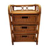 Bamboo and rattan bedside