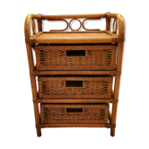 Bamboo and rattan bedside