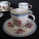 Epiag porcelain coffee cups Czechoslovakia floral decor