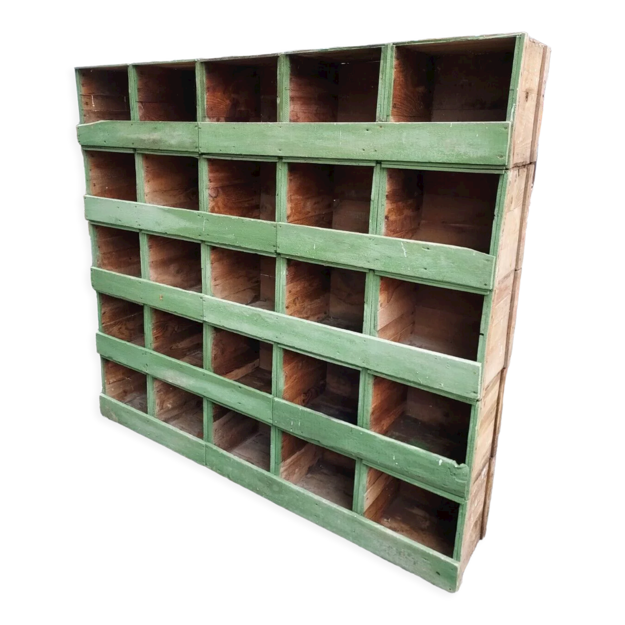 Wooden workshop shelf