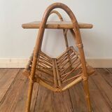 Rattan side table