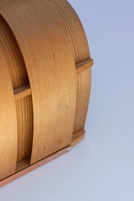 Hans-Agne Jakobsson wall lamp in pine veneer V155 - Sweden, 1960s