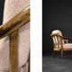 Pair of Mid-Century German Elegant Cherry Wood and Dusty Pink Fabric Armchairs