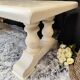 Oak solid wood coffee table entrance bench