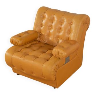 Fauteuil années 70, accoudoirs amovibles