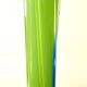 Vintage blown glass vase, twisted, blue and green, height: 39cm