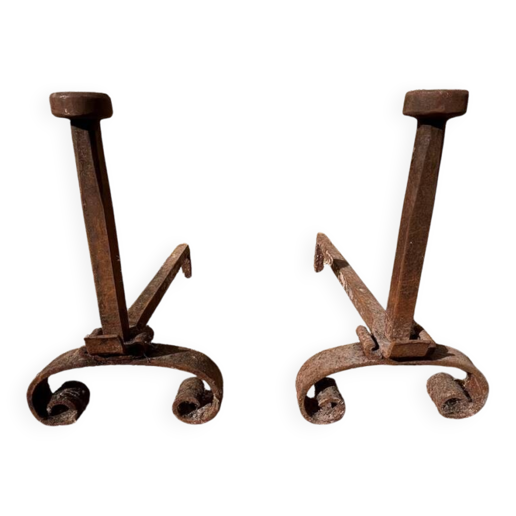 Paire de chenets ancien