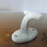 White porcelain hook Art Deco 30s 40s