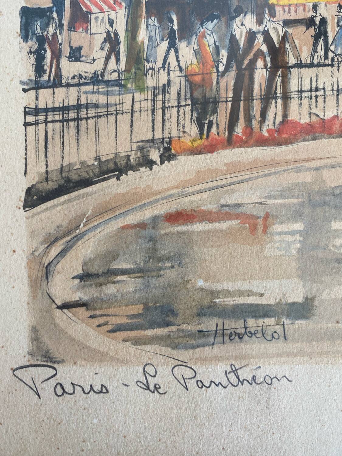 Lithograph Paris - The Pantheon